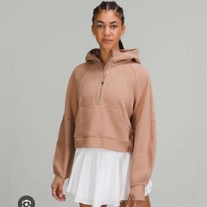Lululemon oversized half zip scuba hoodie pink clay